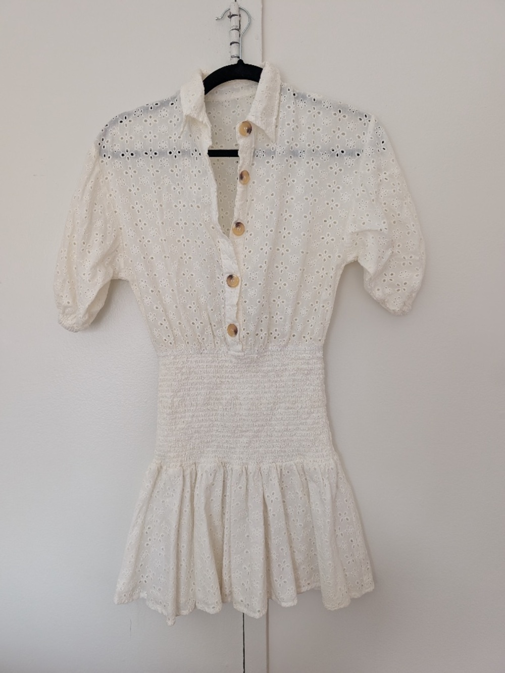 white eyelet dress -  sample sale item from NYC boutique